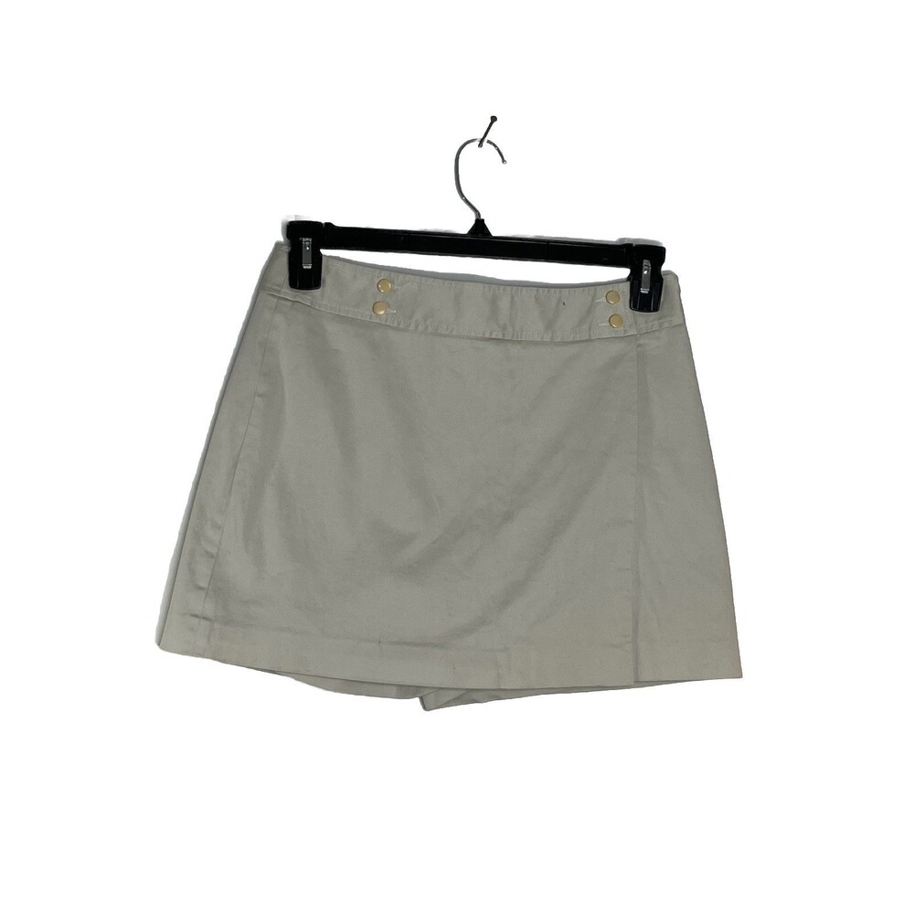 Ann Taylor Wms Sz 6 Khaki Tan School Girl Micro Mini Skort Skirt Gilmore Girls